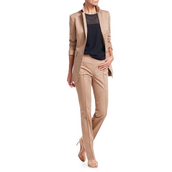 SOLD ! Akris Punto Tan Stretch Cotton Pant size 4 - Picture 1 of 9